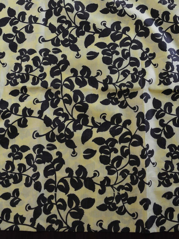 Handloom Block Printed Khadi Cotton Salwar Kameez Dupatta Set-Yellow