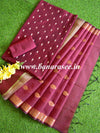 Banarasee Chanderi Cotton Zari Buti Design Salwar Kameez & Dupatta Set-Maroon