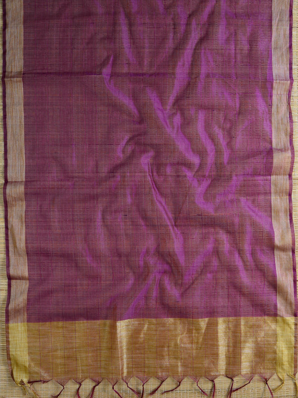 Banarasee Soft Cotton Ghichha Work Salwar Kameez Fabric & Dupatta-Violet & Peach
