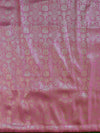Banarasee Art Silk  Salwar Kameez Fabric With Contrast Dupatta-Pink & Green