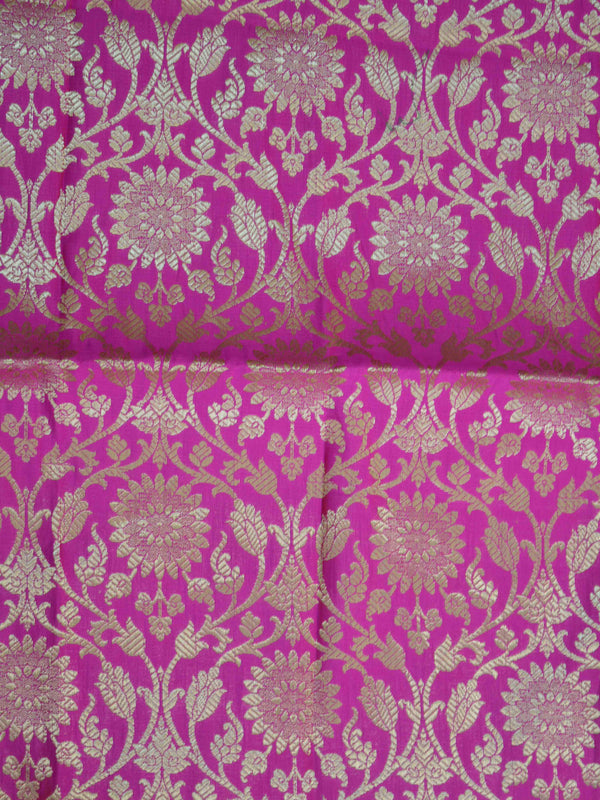 Banarasee Handwoven Semi Silk Saree With Buta Design-Pink