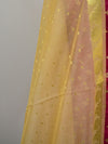 Banarasee Semi Silk Salwar Kameez Fabric With Gold Dupatta-Wine