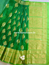 Banarasee Organza Mix Saree With Zari Buta & Border Saree-Green