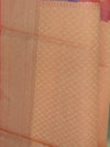 Banarasee Cotton Silk Floral Jaal Resham Work Saree-Peach