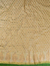 Banarasee Salwar Kameez Cotton Silk Woven Zari Buti Fabric With Digital Print Dupatta-Beige