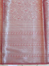 Kanjivaram Art Silk Saree With Silver Zari Jaal Design-Brown