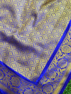 Banarasee Handwoven Semi Silk Saree With Zari Buta Design & Floral Border-Red