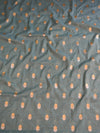 Banarasee Chanderi Cotton Zari Buti Salwar Kameez Fabric With Digital Print Dupatta-Green