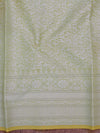 Banarasee Cotton Silk Saree With Resham Buti & Border-Light Green