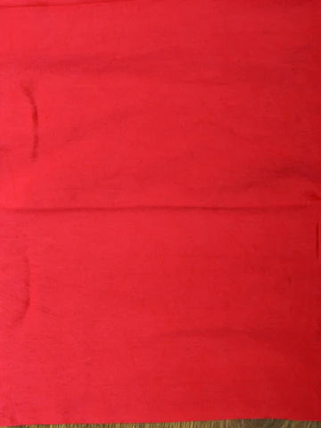 Banarasee Handloom Chanderi Silk Salwar Kameez Fabric With Chikankari Embroidery-Red