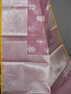 Banarasee Organza Mix Saree With Silver Zari Buta Design-Pink