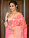 Banarasee Cotton Silk Saree With Resham Buti & Border-Pink