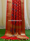 Banarasee Art Silk Saree With Meena Buta Work-Red