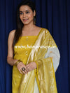 Banarasee Chanderi Cotton Salwar Kameez Fabric With Embroidered Zari Work Dupatta-Mustard Yellow