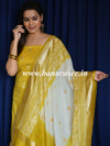 Banarasee Chanderi Cotton Salwar Kameez Fabric With Embroidered Zari Work Dupatta-Mustard Yellow