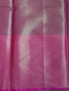 Banarasee Cotton Silk Mix Saree With Big Zari Buta & Floral Skirt Border-Blue