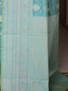 Banarasee Cotton Silk Saree With Resham Buti & Border-Blue