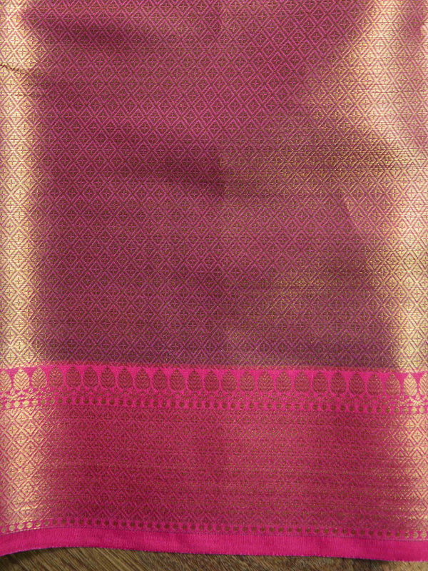 Banarasee Cotton Silk Mix Saree With Antique Zari Buta Design-Maroon