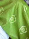 Bhagalpuri Silk Cotton Suit Set With Shibori Work Kameez & Dupatta-Green & Grey
