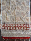 Handloom Linen Cotton Hand-Block Print Suit Set-Brown