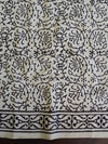 Handloom Linen Cotton Hand-Block Print Suit Set-Brown
