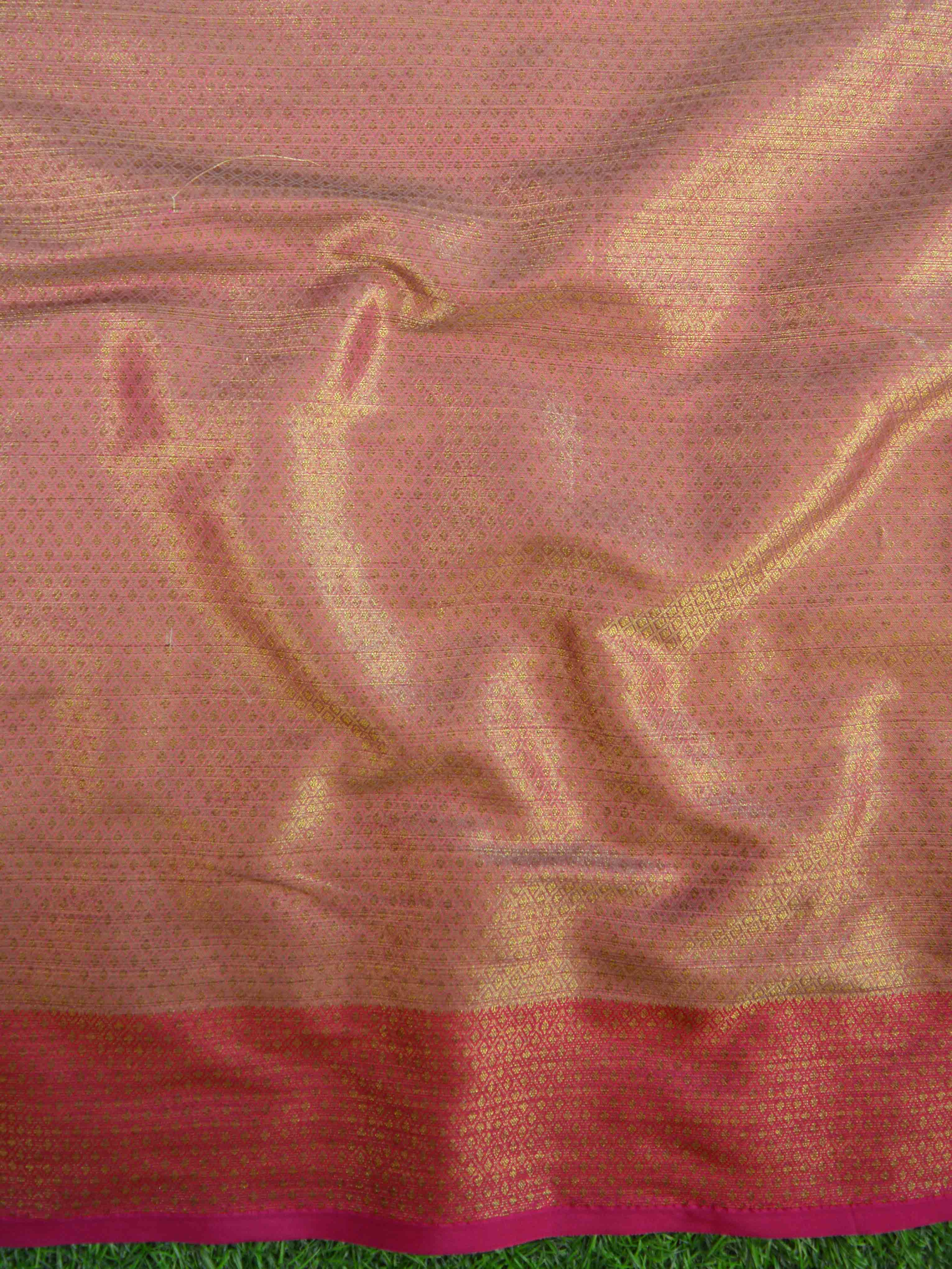 Banarasee Organza Mix Saree With Meena Jaal Design-White