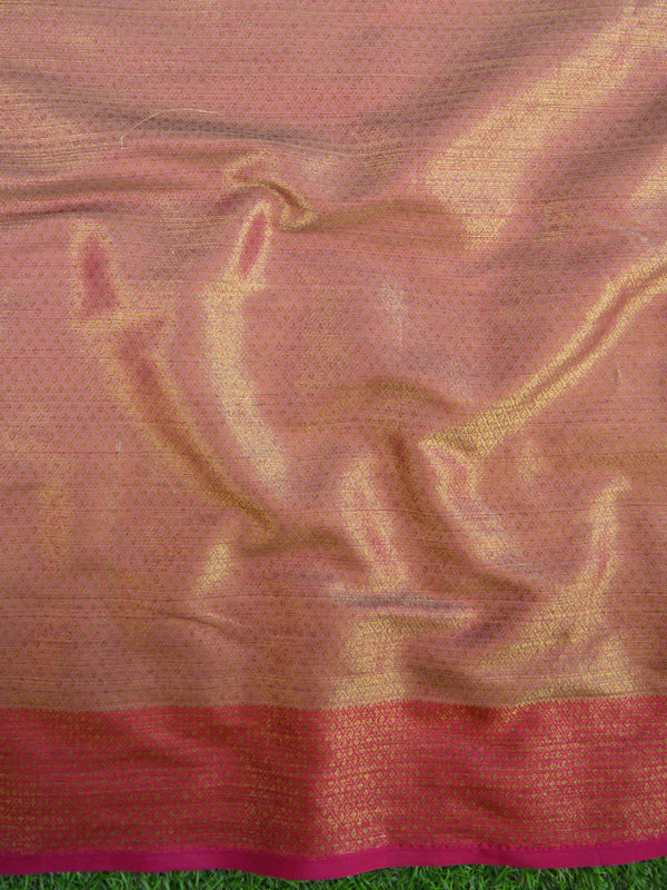 Banarasee Organza Mix Saree With Meena Jaal Design-White