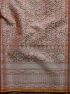 Banarasee Cotton Silk Saree With Resham Buti & Border-Peach