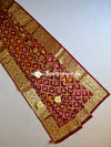 Banrasee Art Silk Bandhini Dupatta-Maroon