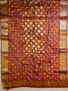 Banrasee Art Silk Bandhini Dupatta-Maroon
