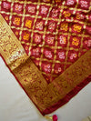 Banrasee Art Silk Bandhini Dupatta-Maroon