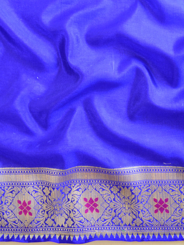Banarasee Handwoven Semi Silk Saree With Jaal Design-Rust