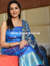 Banarasee Chanderi Cotton Zari Buta Design Salwar Kameez & Dupatta Set-Blue