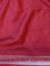 Banarasee Handwoven Semi-Chiffon Saree With Silver Zari-Deep Red