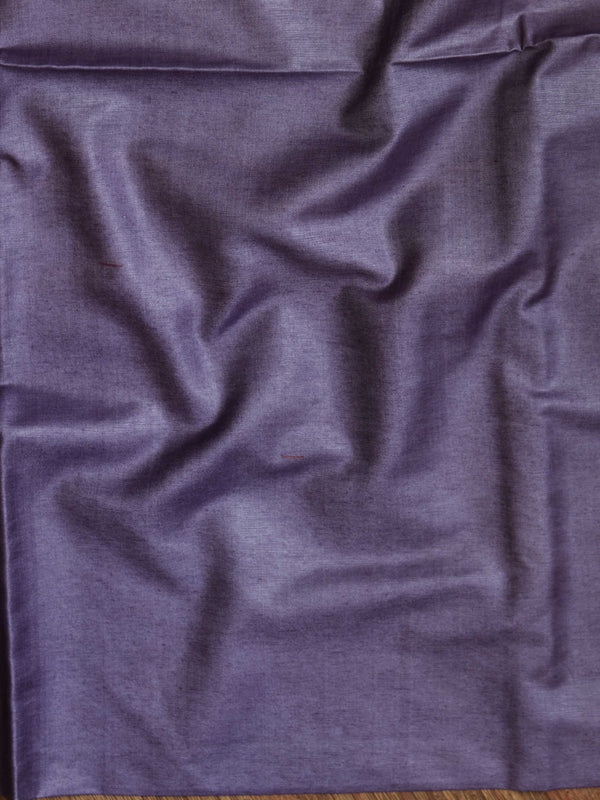 Bhagalpuri Cotton Silk Suit Set With Ghichha Work Salwar Kameez & Dupatta-Purple
