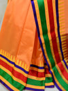 Banarasee Handwoven Art Silk Saree With Contrast Pallu-Peach