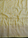 Banarasee Cotton Silk Salwar Kameez Resham & Zari Buti Fabric & Dupatta-Green  & Yellow