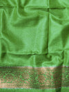 Banarasee Handwoven Semi-Chiffon Saree With Copper Zari Work-Magenta