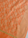 Banarasee Art Silk Buti Design Salwar Kameez Fabric With Contrast Dupatta-Maroon & Peach