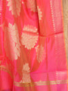 Banarasee Chanderi Cotton Zari Buta Design Salwar Kameez & Dupatta Set-Pink
