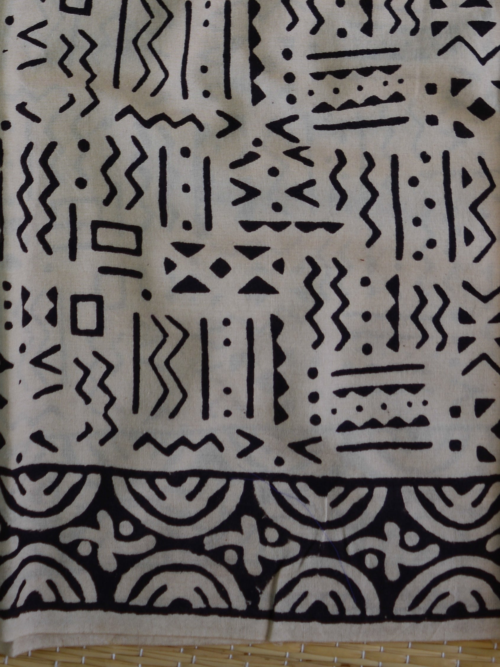 Handloom Linen Cotton Hand-Block Print Suit Set-Brown
