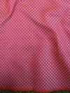 Banarasee Brocade Salwar Kameez Fabric With Mirror Work Dupatta-Pink & Beige