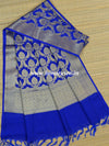 Banarasee Art Silk Dupatta Heavy Jaal Design-Royal Blue