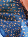 Handloom Embroidered Khadi Cotton Salwar Kameez Dupatta Set-Grey & Peach