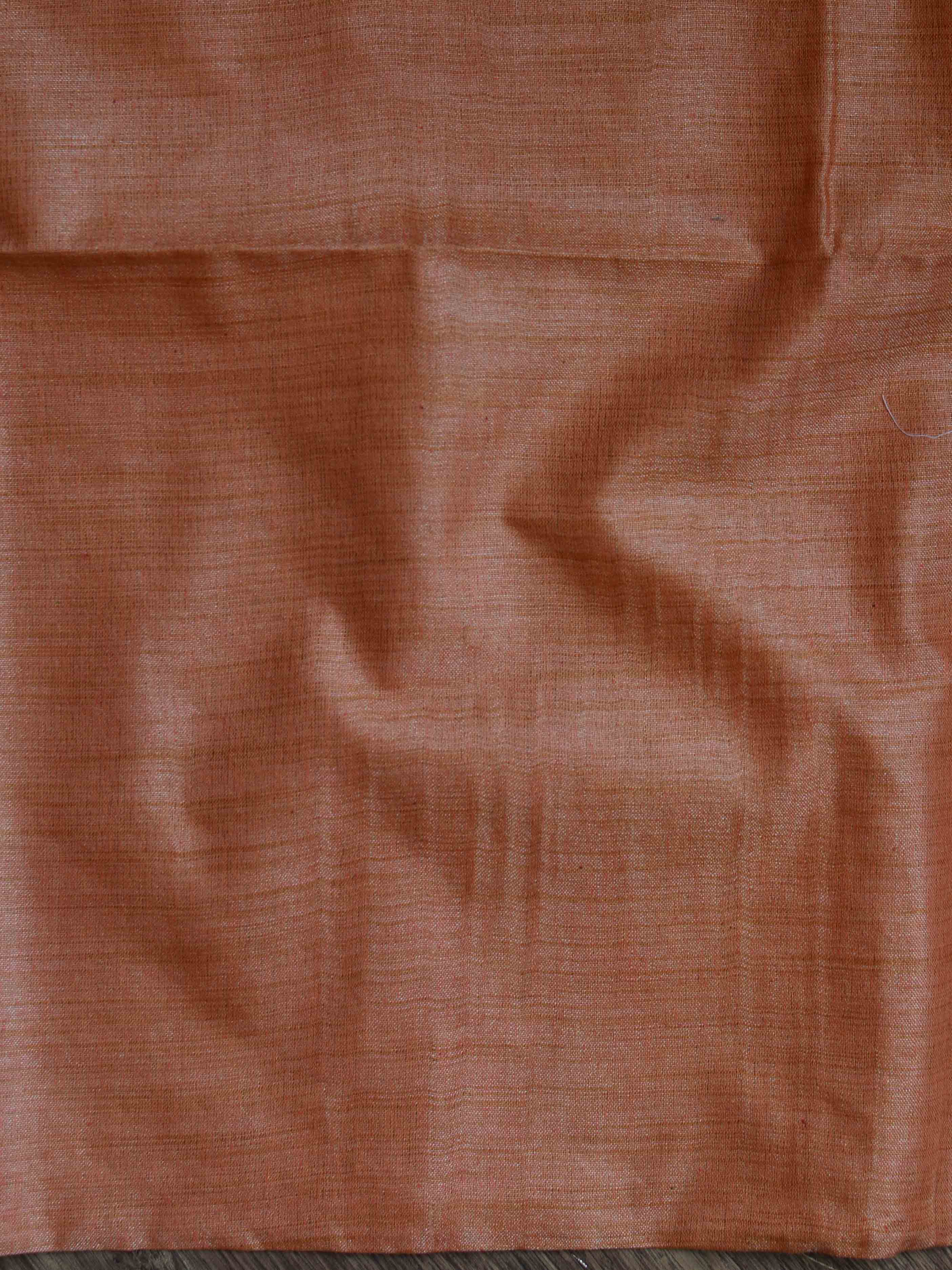 Handloom Embroidered Khadi Cotton Salwar Kameez Dupatta Set-Grey & Peach