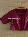 Banarasee Pure Silk Cotton Fabric Blouse-Maroon