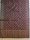 Banarasee Salwar Kameez Cotton Silk Resham Buti Woven Fabric-Wine