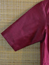 Banarasee Pure Silk Cotton Fabric Blouse-Maroon