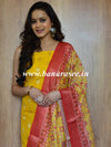 Banarasee Chanderi Cotton Zari Buta Salwar Kameez Fabric With Digital Print Dupatta-Yellow
