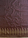 Banarasee Salwar Kameez Cotton Silk Resham Buti Woven Fabric-Wine